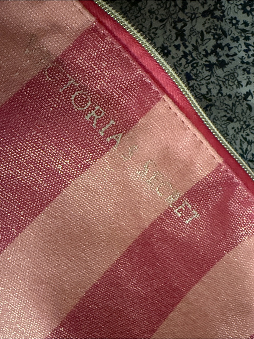 Victoria's Secret Pink Striped Pouch